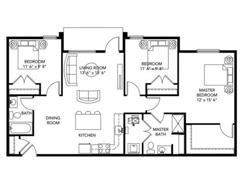 3Bed 2Bath-K at Meadowlark Place Apartments, Grimes, IA
